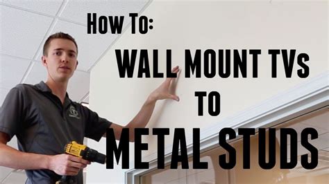 how to mount tv bracket to metal studs|hanging tv with metal studs.